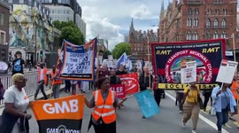 GMB union cleaners protest against outsourcing firm Mitie