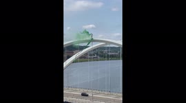 Man climbs Frederick Douglass bridge in D.C. to protest Supreme Court decision