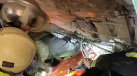 Seven-year-old girl pulled from nine-storey building rubble as Russia strikes again the city of Kyiv