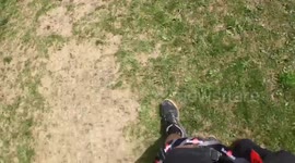 First-time paraglider captures STUNNING footage of historic Swiss village