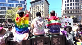 Joyous scenes at Pride parade in San Francisco