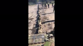 Tank drives over Ukrainian soldiers during risky training drill