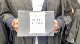 Barriesters start strike action outside Old Bailey in London