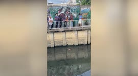 'Dead body' drifting in canal turns out to be an old man meditating