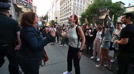 Demonstrators March Through NYC After Supreme Court Overturns Roe v. Wade Abortion-Rights In US