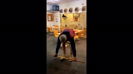 'Australian man embarrasses himself while attempting the VIRAL pub/broom challenge '