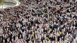 Muslim pilgrims perform prayer and Tawaf around the Kaaba, Islam's holiest shrine, at the Grand mosque in the holy Saudi city of Mecca, during annual Hajj pilgrimage