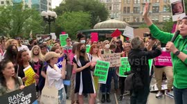 Protest against US Supreme Court's decision to Overturn Roe V. Wade in New York .