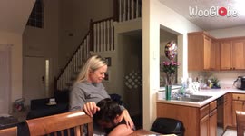 Husband cries, drops to knees after wife tells him she's pregnant with first baby
