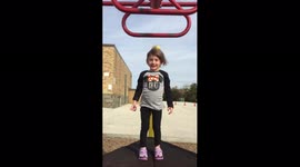 Girl Monkey Bar Fail