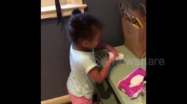 Girl Announces Diaper Poop