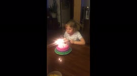 Girl Spits On Birthday Candles