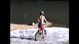 Boy Flips On Bike
