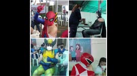 Super vaccinated! Man finds creative way to fight COVID-19 by dressing up as Spider-Man, Batman, Wolverine and Power Ranger