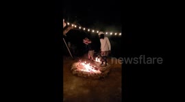 Men Walk Across Fire