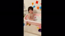 Girl Makes Noises in Bath