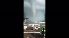 Powerful twister comes ashore in the Russian Black Sea town of Sochi