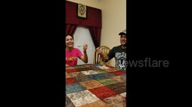 Man and Girl Try Cinnamon Challenge