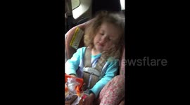 Girl Falls Asleep Eating Crackers