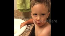 Boy Puts Dog Poop in Mouth