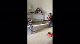 Woman Shoots Boy With Nerf Gun