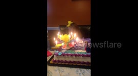Birthday Girl Hair Catches Fire