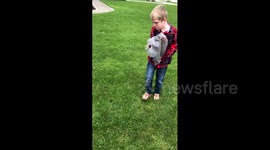 Boy Gags at Dog Poop