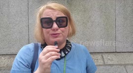 Protest against the use of ECT - Speaker Mother of Chris Nota is a victim had die of the of psychiatric treatment, London, UK