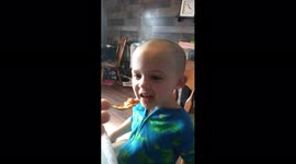 Boy Spits Out Baby Food