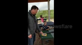 Girl Shoots Fox Target