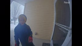 Boy Tries to Avoid Dog Poop Duty