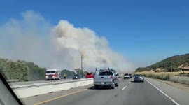 US: Redwood Fire Shuts Down Highway 101 In California 2