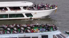 Bangkok residents enjoy dinner cruise as Thailand is set to be 'post-pandemic'