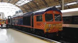 The New Wascosa Freight Train Gets Its Debut At Victoria Train Station In London