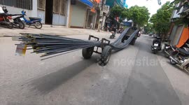 You will have to be obsessed with a three-wheeler carrying a super-long iron bar that frightens passers-by
