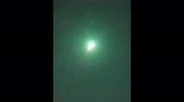 Bright meteor streaks through skies of Japan