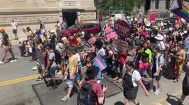 Hundreds attend the Queer Liberation March during NYC Pride 2022
