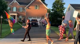 Pro-abortion activists form protest outside Supreme Court justice's home in Virigina