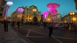 Stockshots of V.O.S.A. Theatre in Prague, Czech Republic