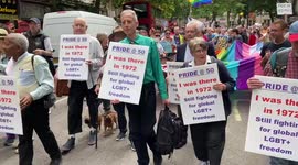 Hundreds join Pride march marking 50th anniversary of UK's first