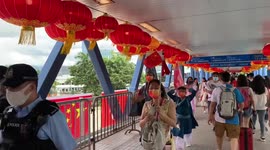 People celebrate handover anniversary in Hong Kong