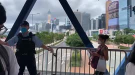 Hong Kong: People celebrating handover anniversary in Hong Kong are ushered away