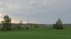 Tornado forms in field near Canada's Foam Lake