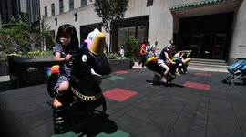 'Funtime Unicorns' installation unveiled in NY, US