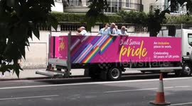 Park Lane blocked off as dancers rehearse for Gay Pride