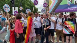 Labour Party leaders Keir Starmer and Angela Rayner at Pride 2022