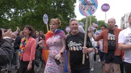 Labour leader Keir Starmer and Angela Rayner seen marching in Pride parade in London