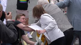 Watch moment religious protesters clash with Pride marchers in London