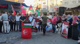 Gaza - Solidarity stand with prisoners in Israeli prisons