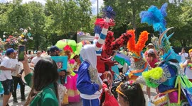 Paris Tropical Carnival. Champs-Élysées, France. 3 july 2022. 13h.
